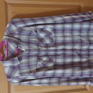 Maurice's Plaid Flannel Button down Shirt size Large